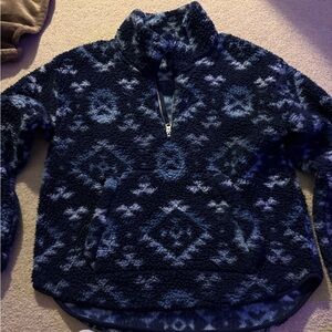 Old Navy Navy and White Fleece Jacket